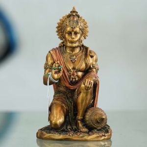 11cm Brass Sitting Hanuman God Statue