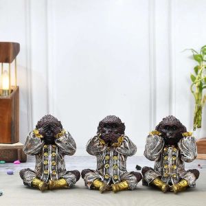 13cm Polyresin Handcrafted Monkey Showpiece