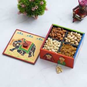 13cm Wooden Handcrafted Dry Fruit Box