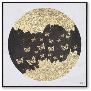 30cm Golden Embossed Handcrafted Wall Painting