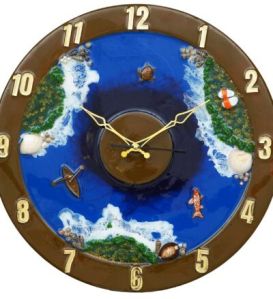 16 Inch Exquisite Wooden Handmade Printed Acrylic Wall Clock
