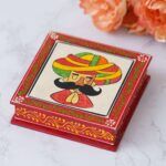 13cm Wooden Handcrafted Rajasthani Tea Coasters