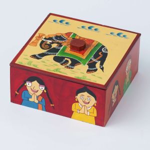 13cm Wooden Handcrafted Dry Fruit Box