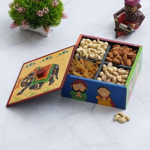 13cm Wooden Handcrafted Dry Fruit Box