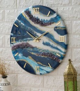 16 Inch Exquisite Wooden Handmade Printed Acrylic Wall Clock
