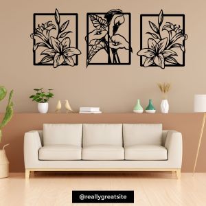 12 Inch Handcrafted Flower Mandala Wall Art