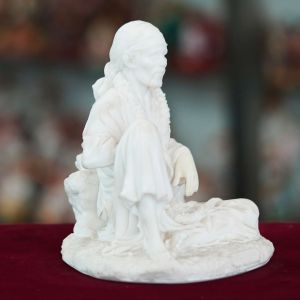 15cm White Marble Handmade Sai Baba Idol