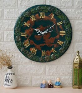 16 Inch Exquisite Wooden Handmade Printed Acrylic Wall Clock