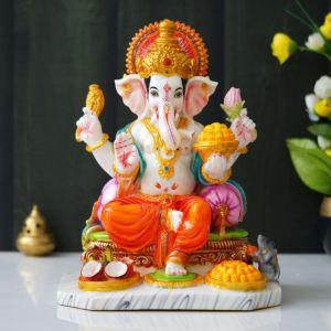 30cm Marble Handmade Ganesh Ji Idol