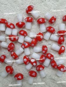 Handmade Mushroom Glass Beads