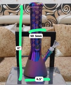 12 Inch Purple Smoking Glass Beaker
