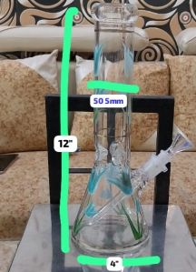 12 Inch Sticker Glass Smoke Beaker