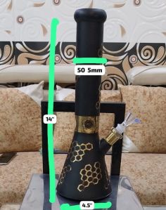 14 Inch Frosted Black Glass Beaker