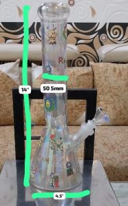 14 Inch Rainbow Sticker Glass Beaker