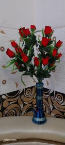 7 Inch Blue Glass Flower Pot