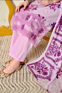 Pure Cotton Embroidered Kurti with Printed Dupatta