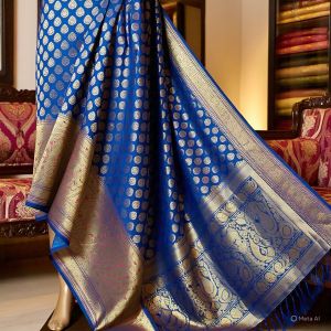 Ladies Printed Party Wear Banarasi Silk Saree