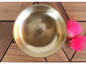 Indian Art Villa Brass Rice Plate With Matt Finish Design
