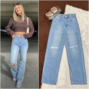 Ladies Blue Denim Rugged Jeans