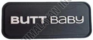 Black Silicone Garment Logo Badge