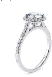 Round Shape White Designer Diamond Ring