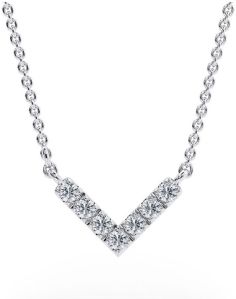 Beautiful V Shape Diamond Pendant