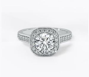 Cushion Diamond White Gold Engagement Ring