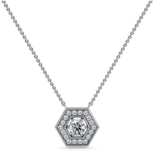 Fancy White Gold Real Diamond Pendant