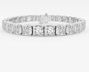 Party Wear Princess Cut Diamond Bracelet