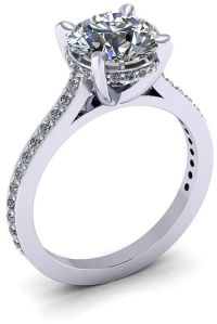 Round White Designer Diamond Ring