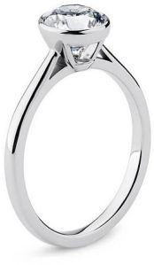 White Gold Round Shape Diamond Ring
