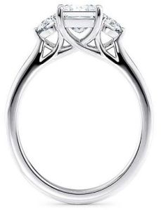 Princess And Round Cut Diamond Ring