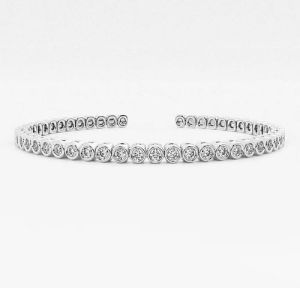 White Gold Round Shape Diamond Bracelet