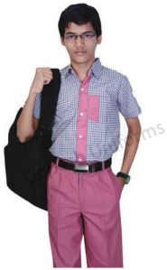 Boys Checkered School Uniform