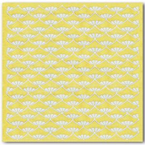 B3 Persian Knot Yellow &AMP; White  Wool Rug