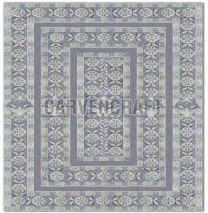 B2 Persian Knot Lavender Print Wool Rug