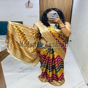 Ladies Pashmina Printed Cotton Saree