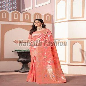 Zari Work Soft Banarasi Katan Silk Saree