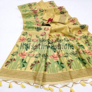 Ladies Cotton Muga Border Saree