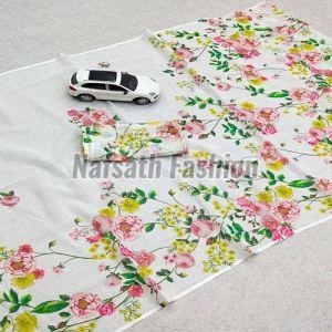 Digital Printed Linen Saree