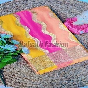 Zari Work Chanderi Katan Silk Saree