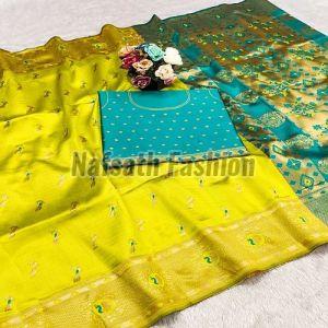 Multicolor Pure Silk Paithani Saree