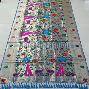 Multicolor Jacquard Weaving Soft Silk Saree