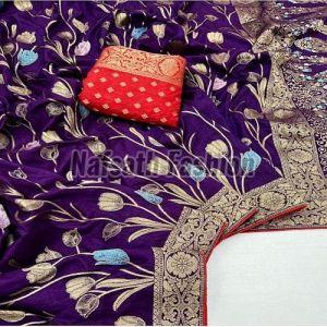 Meenakari Weaving Work Soft Dola Silk Saree