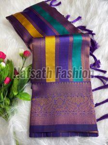 Multicolour Border Silk Contemporary Saree