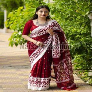Ladies Printed Cotton Blend Silk Saree