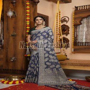 Ladies Floral Printed Cotton Saree
