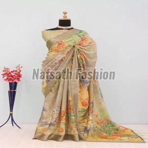 Handloom Cotton Printed Saree