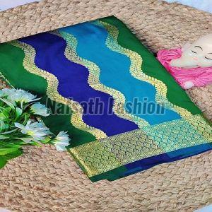 Zari Work Chanderi Katan Silk Saree