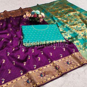 Multicolor Pure Silk Paithani Saree